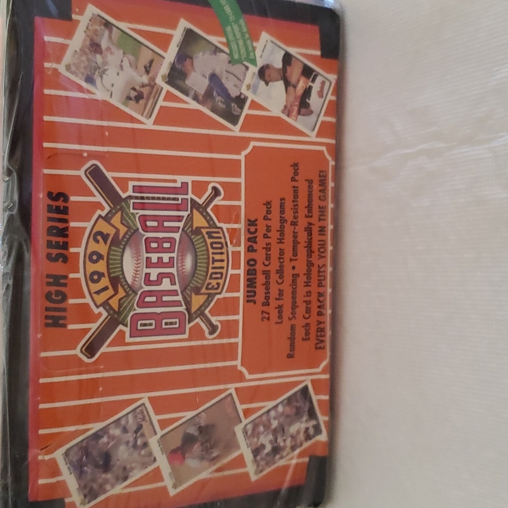 1992 Hi Series baseball cads upper deck jumbo pack 27 baseball cards per pack
